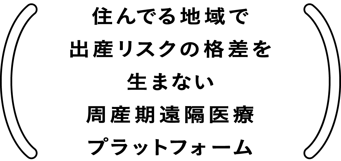 住んでる地域で出産リスクの格差を生まない周産期遠隔医療プラットフォーム